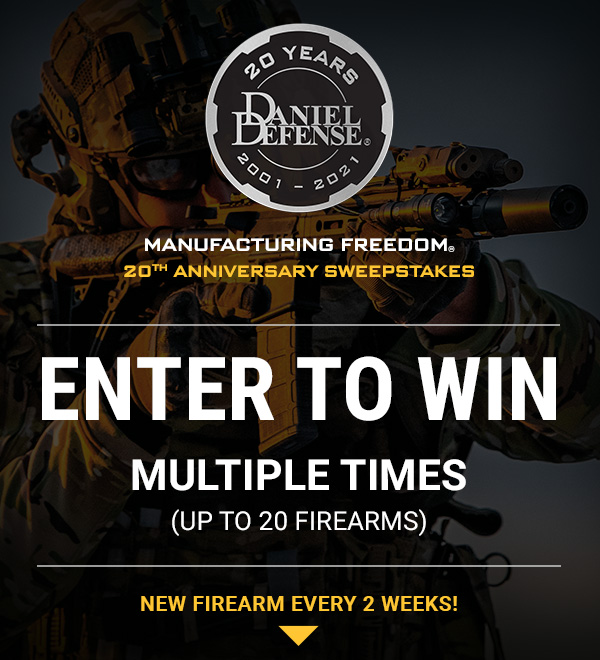 Daniel Defense Announces Manufacturing Freedom 20th Anniversary Sweepstakes