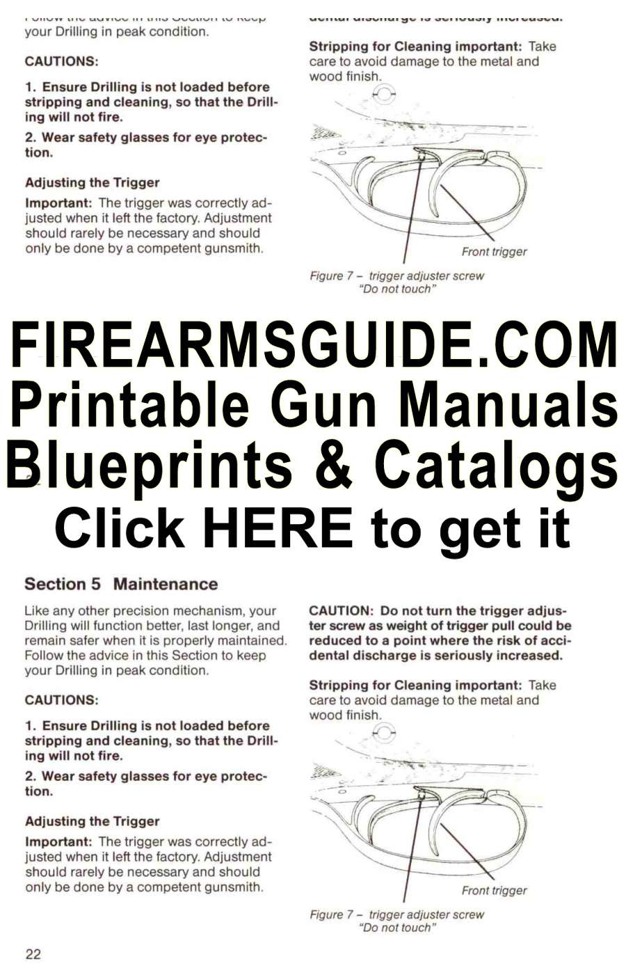 Printable Gun Manuals, Blueprints, Schematics and Guns & Ammo Catalogs