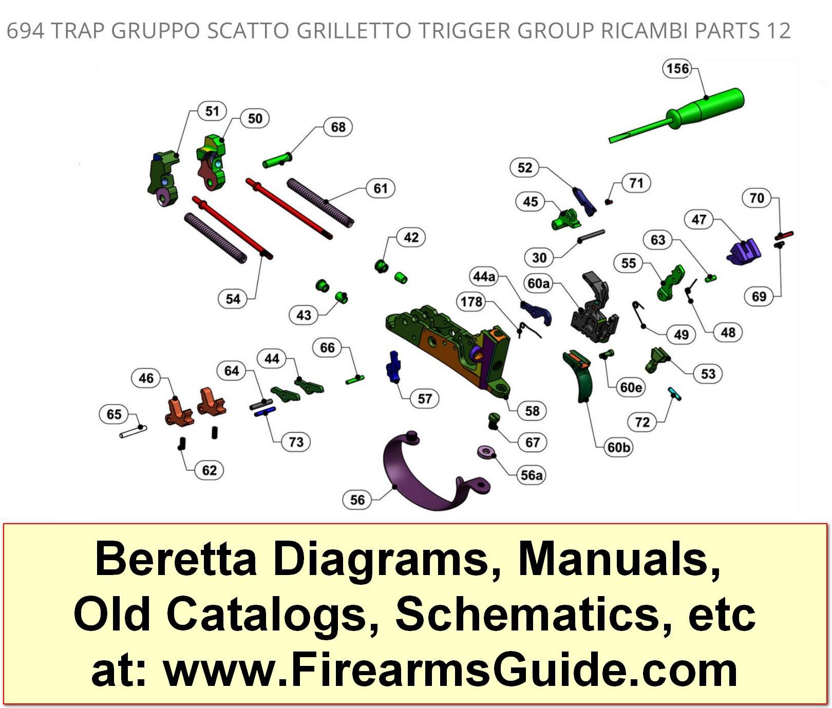 Over 26,400 Printable Gun Parts Diagrams, Parts Lists, and Blueprints for Gunsmiths and Enthusiasts