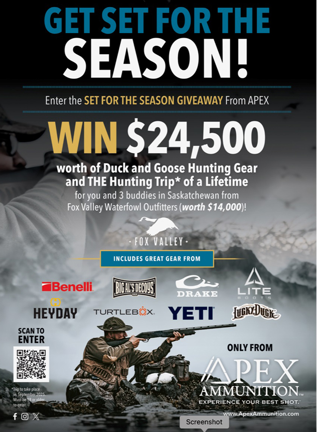 APEX Ammunition Announces ‘Set for the Season’ Giveaway Worth ,500