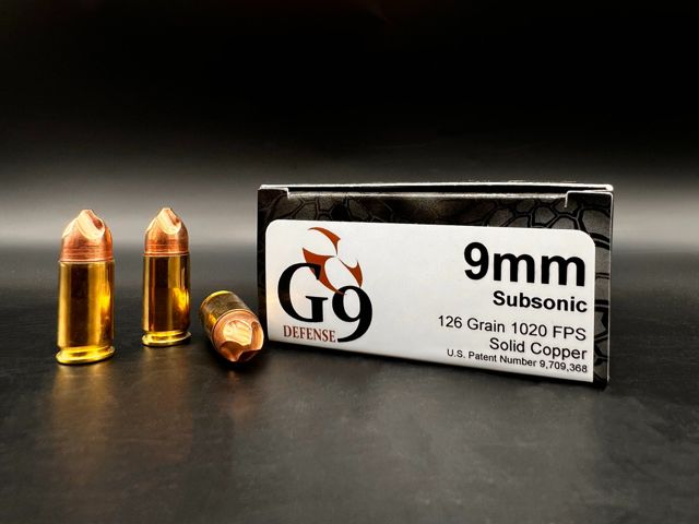 G9 Defense Introduces New 9mm Copper Subsonic Ammunition