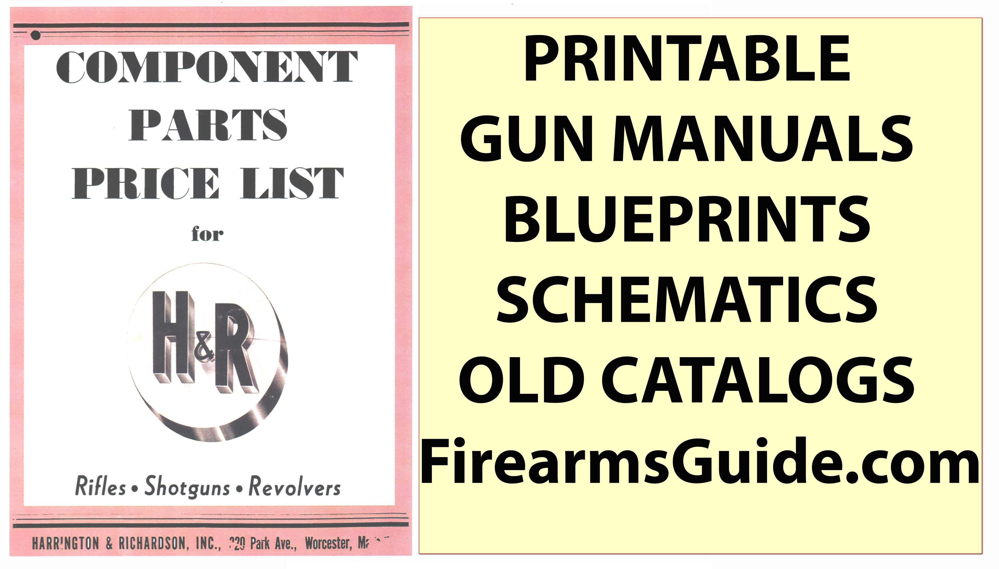 The Importance of Gun Manuals, Blueprints, Schematics, and Diagrams in Gun Repair and Restoration Work for Gunsmiths