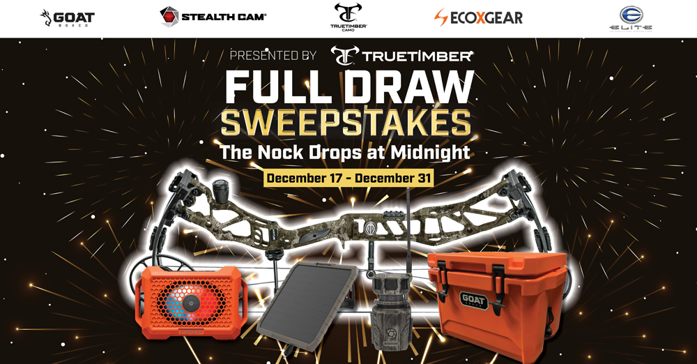 TrueTimber Partners with Elite Archery, ECOXGEAR, Goat Boxco and Stealth Cam for Full Draw Sweepstakes