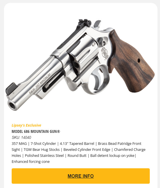 Smith & Wesson announced new Model 629 and Model 686 Mountain Gun revolvers